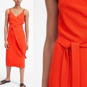 EVERLANE | The Japanese Goweave Tank Wrap Summer Dress in Red/Orange  | Size 00